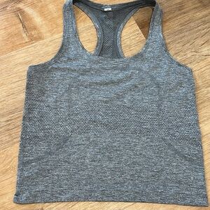 Lululemon swiftly tech crop tank 2.0 razorback Slate/White size 6